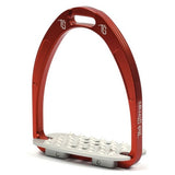 Tech stirrups iris cross country in red from Equissimo