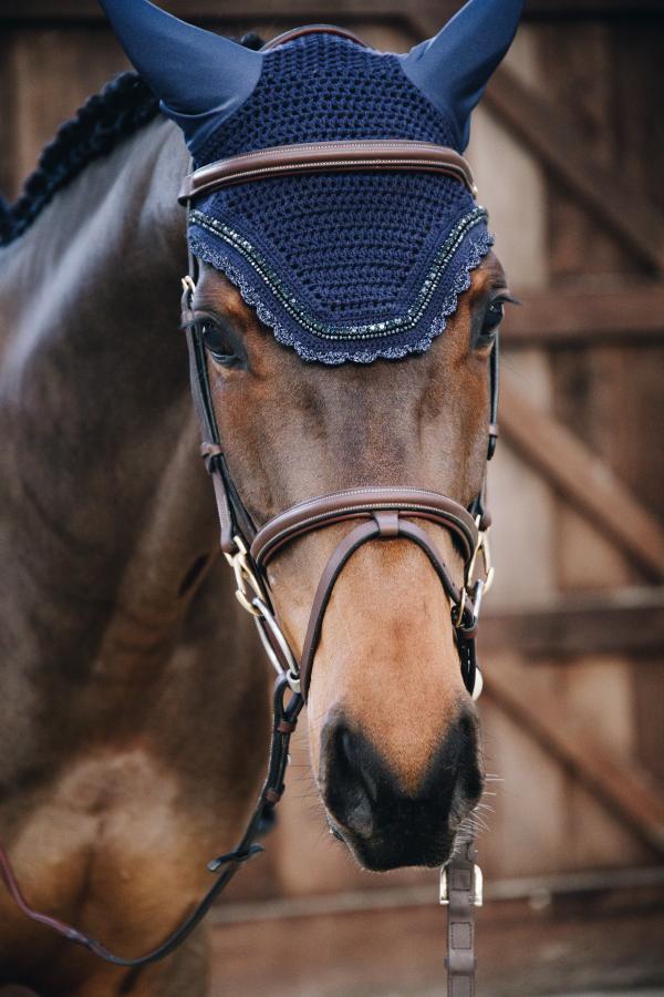 Kentucky Horsewear Fly Veil pearl and stone