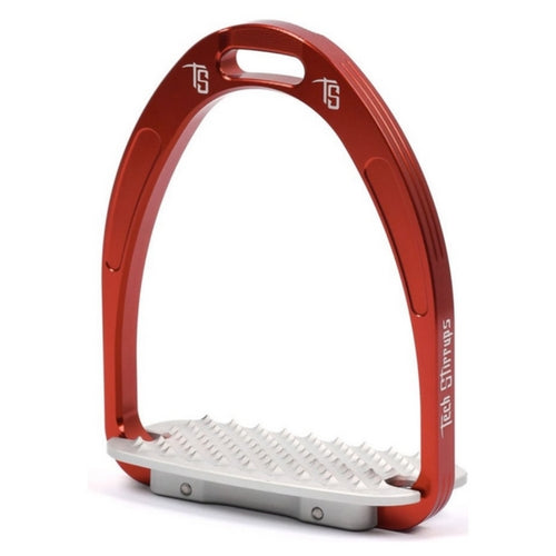 Tech stirrups athena jump stirrup red from Equissimo