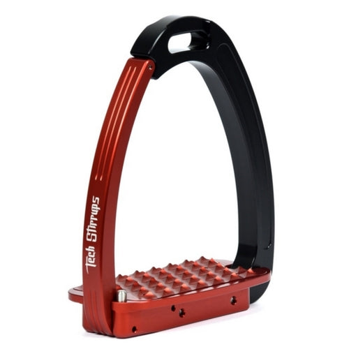 Tech stirrups venice red and black safety stirrup from Equissimo
